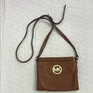 Michael Kors Tan Crossbody Bag with Gold Logo